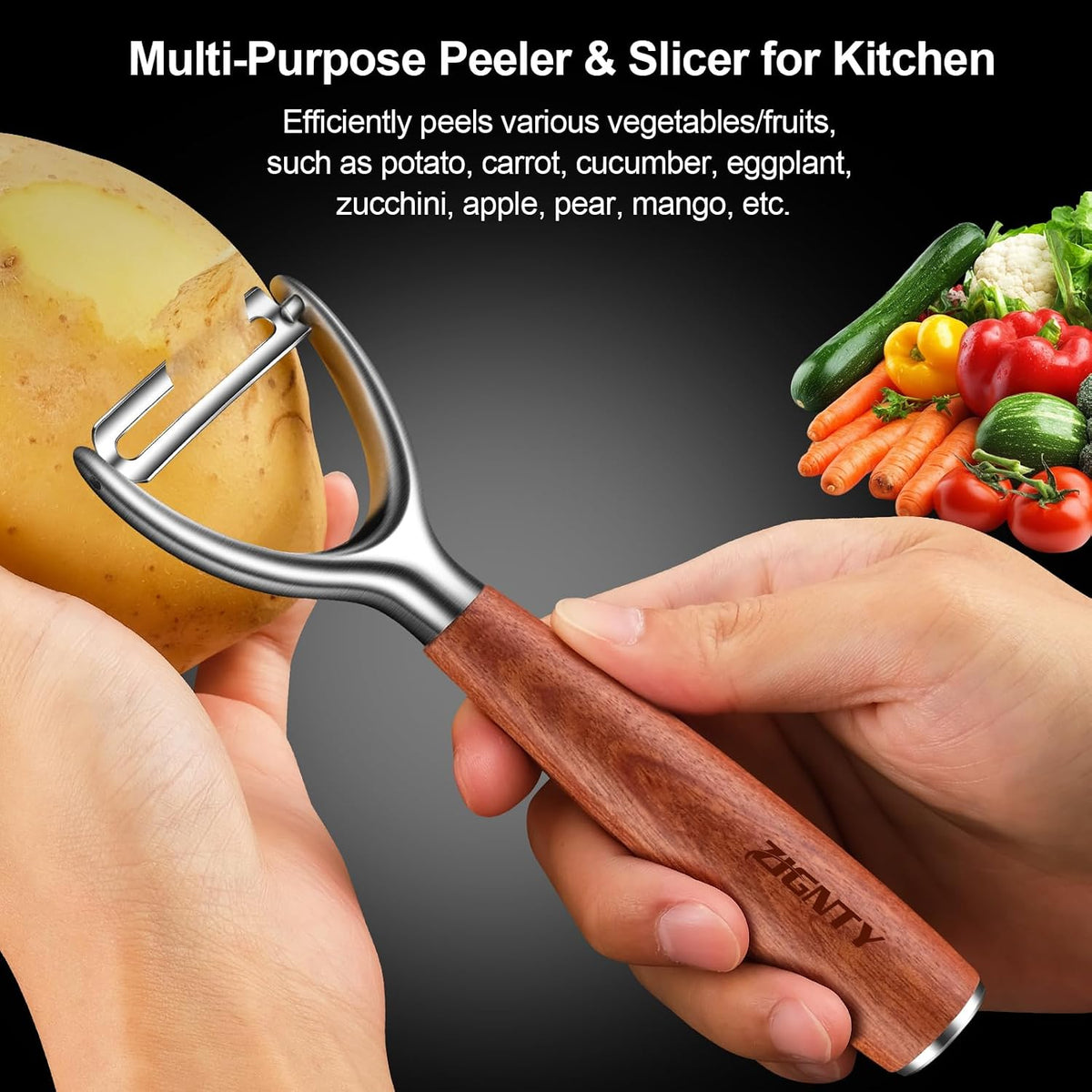 Premium Vegetable Peeler Stainless Steel, Ultra Sharp Potato Peelers