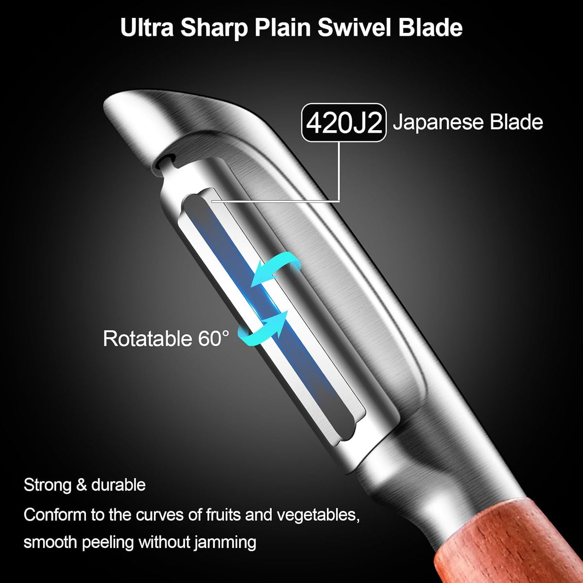 Premium Vegetable Peeler Stainless Steel, Ultra Sharp Potato Peelers
