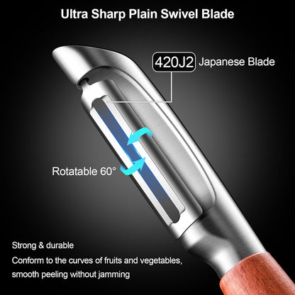 Premium Vegetable Peeler Stainless Steel, Ultra Sharp Potato Peelers