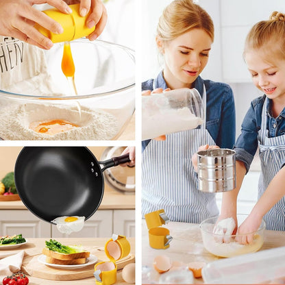 3 PCs Egg Shell Opener Egg Separator for Raw Eggs, Upgraded Stainless Steel Egg Cutter Egg Cracker Tool for Raw Eggs,Quickly Cutting Off raw Eggs for Home Kitchen Use