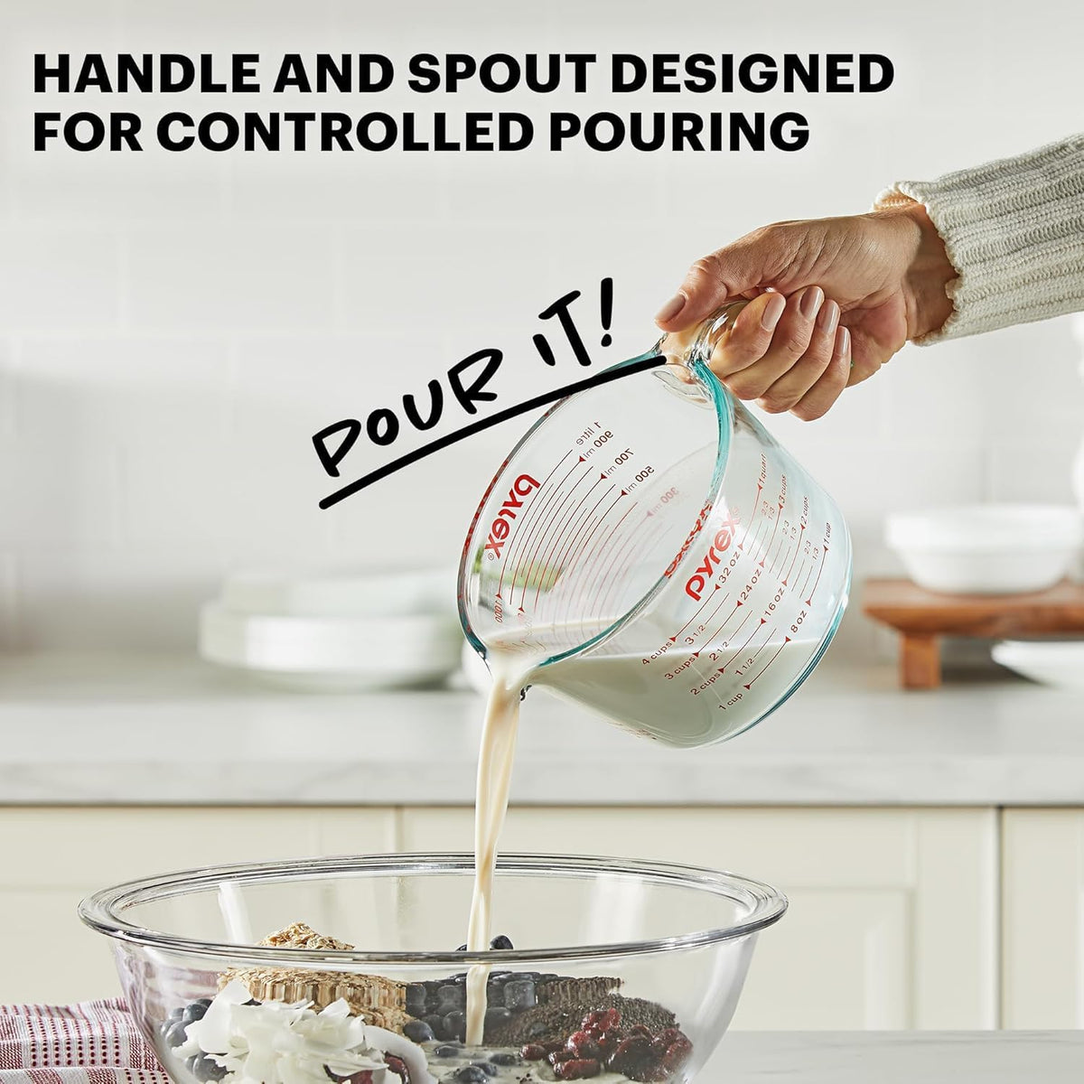 Essentials (2-Pack) Glass Measuring Cups Set (1 & 2 Cup)