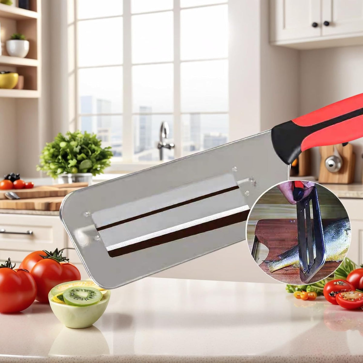 Multifunctional Vegetable Cutter,Stainless Steel Dual Blade Julienne Cutter,Stainless Steel Shredder Slicer,Multifunctional Food Chopper Cutter for Onion, Potato, Tomato, Veggie