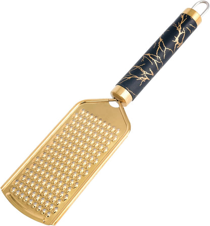 Professional Cheese Grater, Gold Stainless Steel Cheese Grater Handheld, Grater Hand Crank, Practical Kitchen Gadgets, Graters for Cheese, Chocolate, Spices (Medium Coarse)