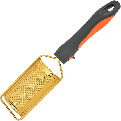 Professional Cheese Grater, Gold Stainless Steel Cheese Grater Handheld, Grater Hand Crank, Practical Kitchen Gadgets, Graters for Cheese, Chocolate, Spices (Medium Coarse)