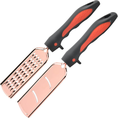 Professional Cheese Grater, Gold Stainless Steel Cheese Grater Handheld, Grater Hand Crank, Practical Kitchen Gadgets, Graters for Cheese, Chocolate, Spices (Medium Coarse)