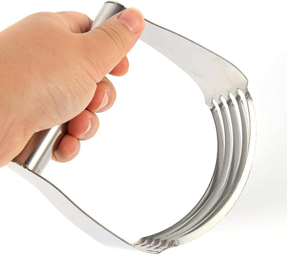 Stainless Steel Heavy Duty Dough Blender, 5-Blade Pastry Cutter