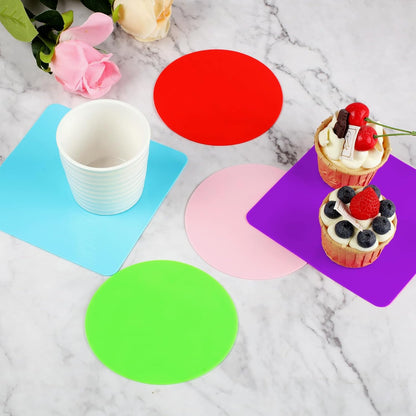 8P Jar Opener Gripper, Multi-function Silicone Jar Gripper with Arthritis Weak Hands, Non Slip Pad, Colorful Rubber Jar Opener Grippers, Lid Cap Gripper Pads(Round & Square)