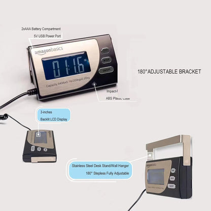 Digital Postal Shipping Scale with Tare Function, AC Adapter, 65 lb Capacity, 0.1 oz Readability, LCD Display, Black