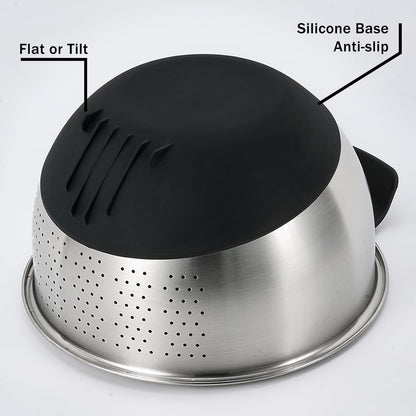 Rice Washing Bowl with Strainer Stainless Steel Quinoa Washer Bowl