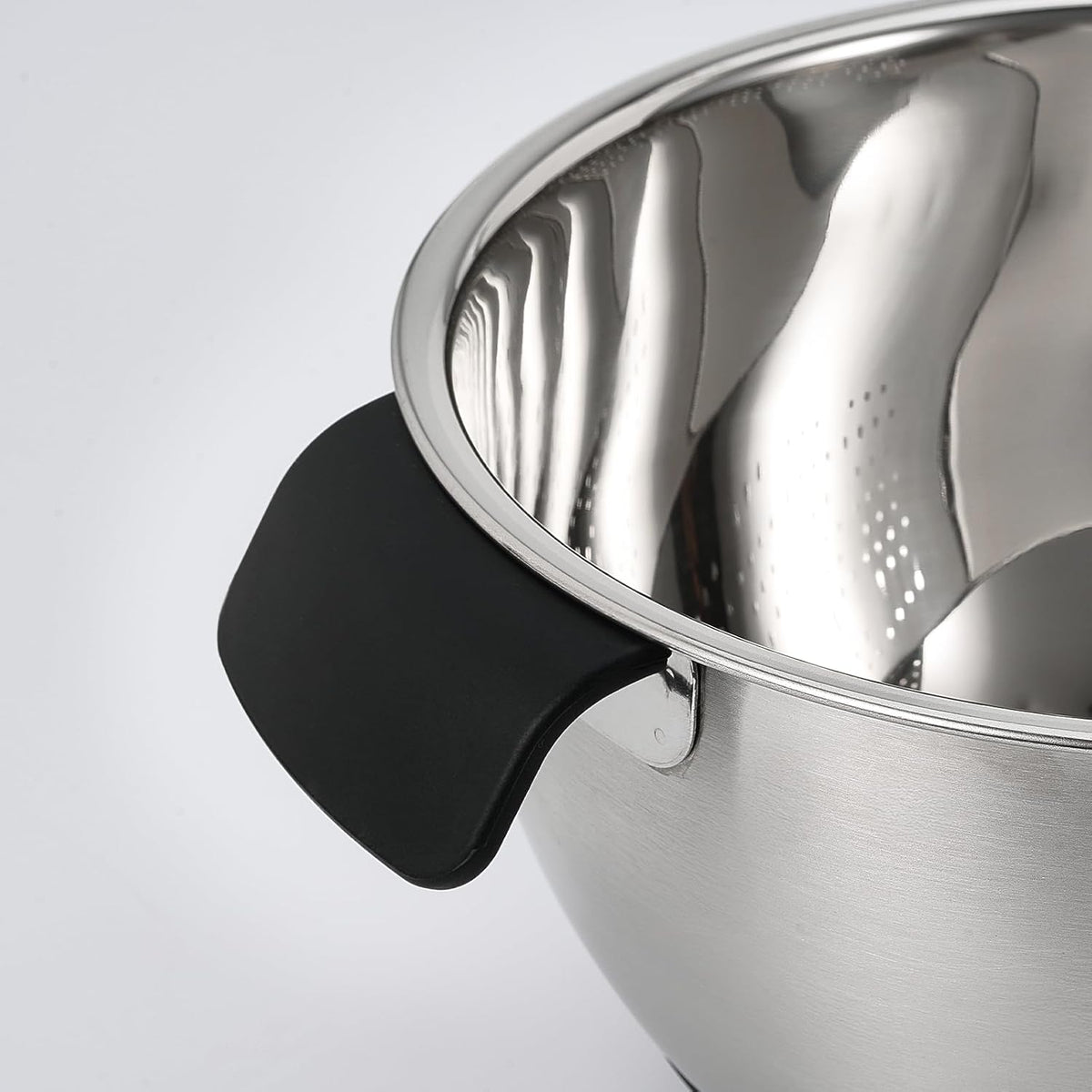 Rice Washing Bowl with Strainer Stainless Steel Quinoa Washer Bowl