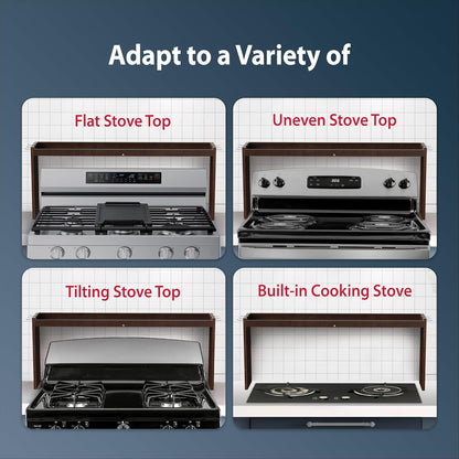 IIIOIIIA Bamboo Over the Stove Spice Shelf for Kitchen, 31.5" Spice Rack Organizer Shelf with 6 hooks, 11.4" Height Extra Storage Countertop, Easy to Assemble