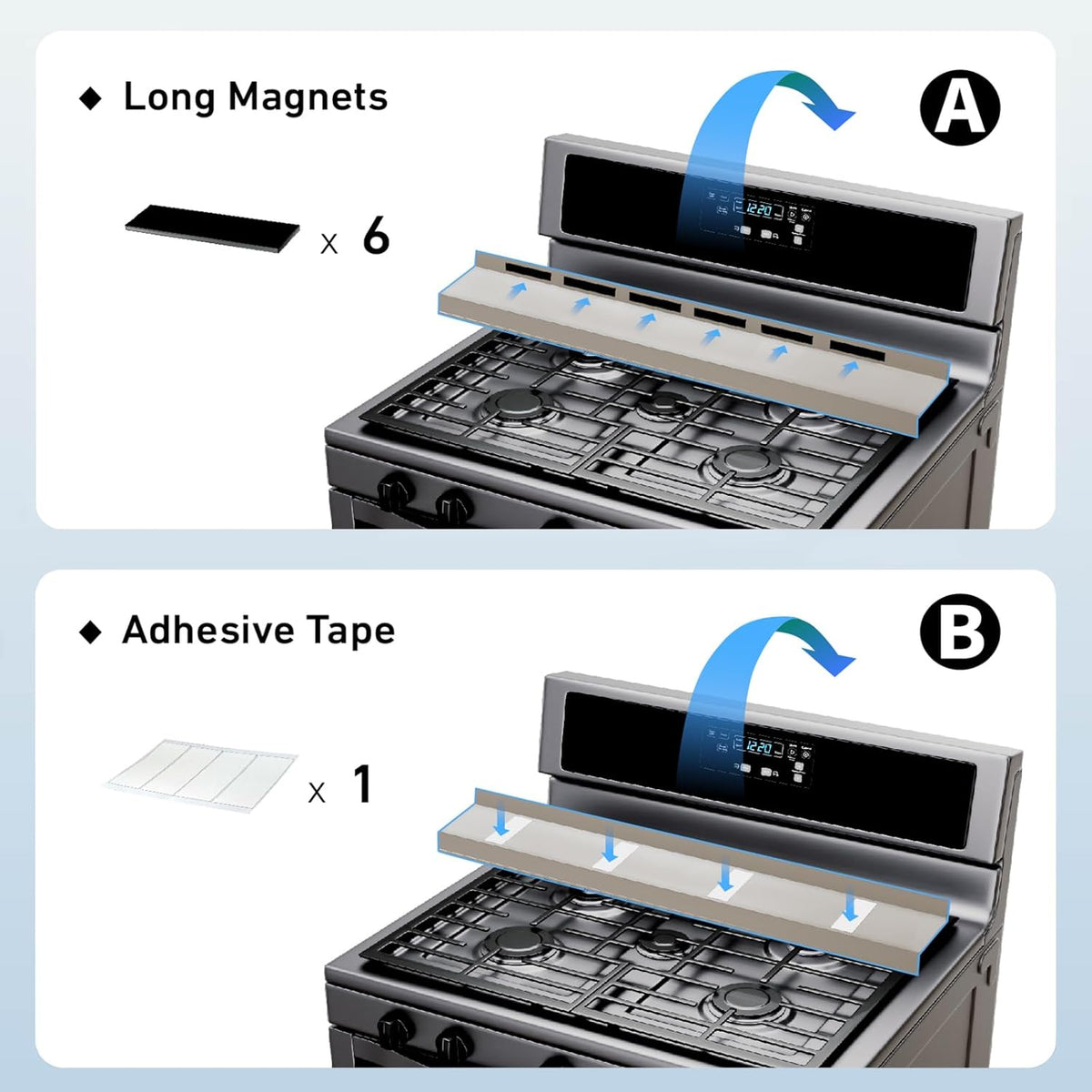 IIIOIIIA Bamboo Over the Stove Spice Shelf for Kitchen, 31.5" Spice Rack Organizer Shelf with 6 hooks, 11.4" Height Extra Storage Countertop, Easy to Assemble