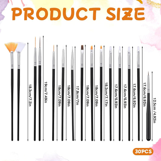30 Pcs Cake Decorating Brushes, Cake Painting Brushes Food Paint Brush Fondant Sugar DIY Tools Set Cake Decorating Painting Tool Icing Pastry Brush for Baking(Pink+Black)