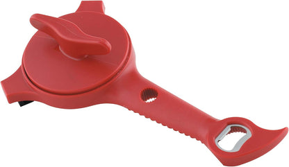 5-in-1 Multi-Purpose Strain-Free Opener for Jars, Bottles and Ring-Pull Cans, 5 x 10 x 2.25 inches, Red