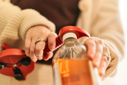 5-in-1 Multi-Purpose Strain-Free Opener for Jars, Bottles and Ring-Pull Cans, 5 x 10 x 2.25 inches, Red