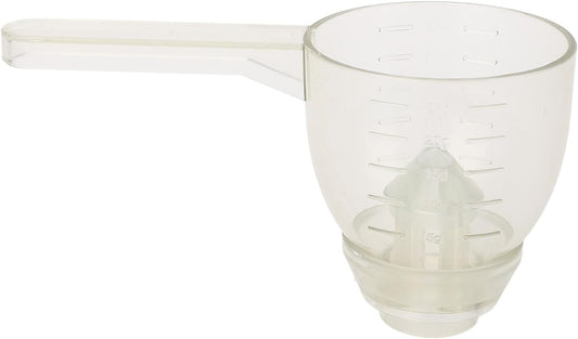 Powder Measuring Scoop, ABS Multifunctional Spoon with Funnel and Scale, Suitable for Supplements, Spill Proof Powder, Measure for Portion Control and Easy Cleaning (White)