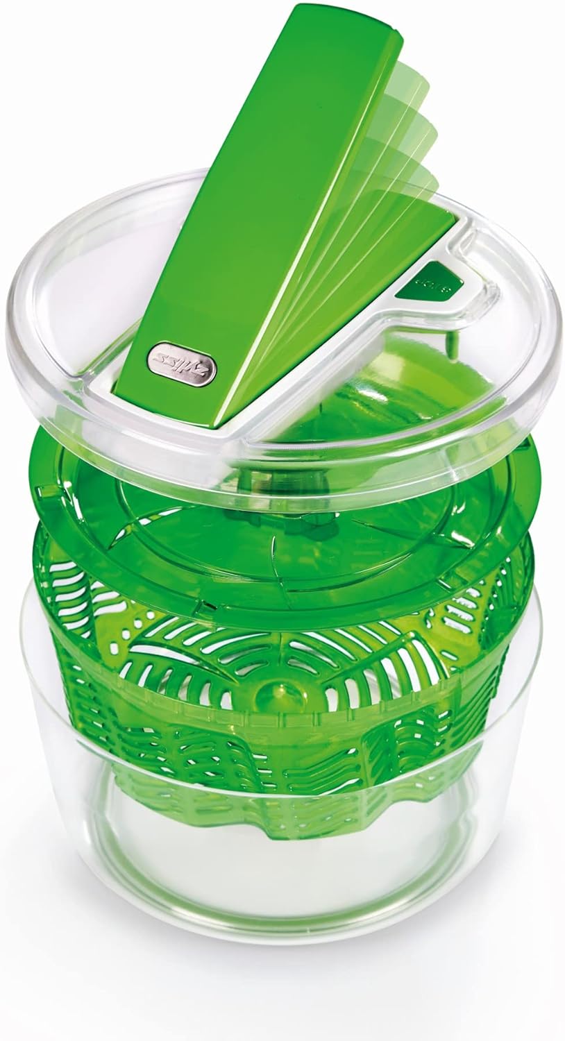Swift Dry Salad Spinner, Large 6L Capacity, Plastic, White, Unique AquaVent™/One-Handed Fast Pump Action/Quick Brake/Non-Slip Base/Easy Cleaning