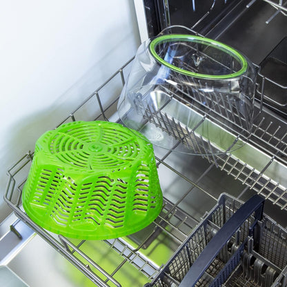 Swift Dry Salad Spinner, Large 6L Capacity, Plastic, White, Unique AquaVent™/One-Handed Fast Pump Action/Quick Brake/Non-Slip Base/Easy Cleaning