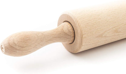 tuuli Kitchen Professional Classic Wooden Rolling Pin with revolving Centre (17,3 by 2,2 inches)