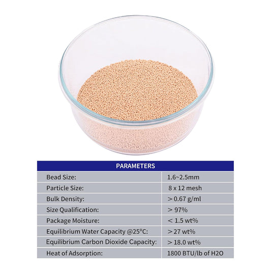 (R) Molecular Sieve Zeolite 8X12 Mesh Desiccant Beads Reusable (10LBS, 10A/13X)