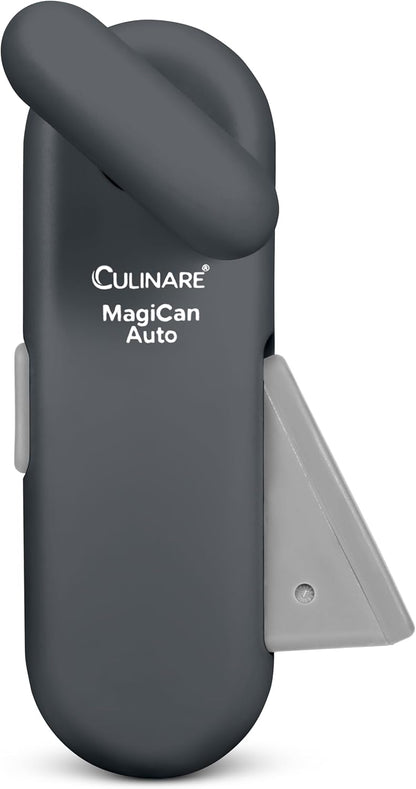 MagiCan Auto Tin Opener, Grey, Plastic/Stainless Steel, One Hand Operated Manual Can Opener with Clamp