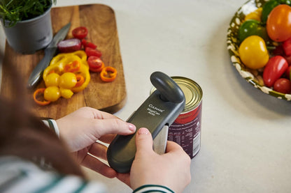 MagiCan Auto Tin Opener, Grey, Plastic/Stainless Steel, One Hand Operated Manual Can Opener with Clamp