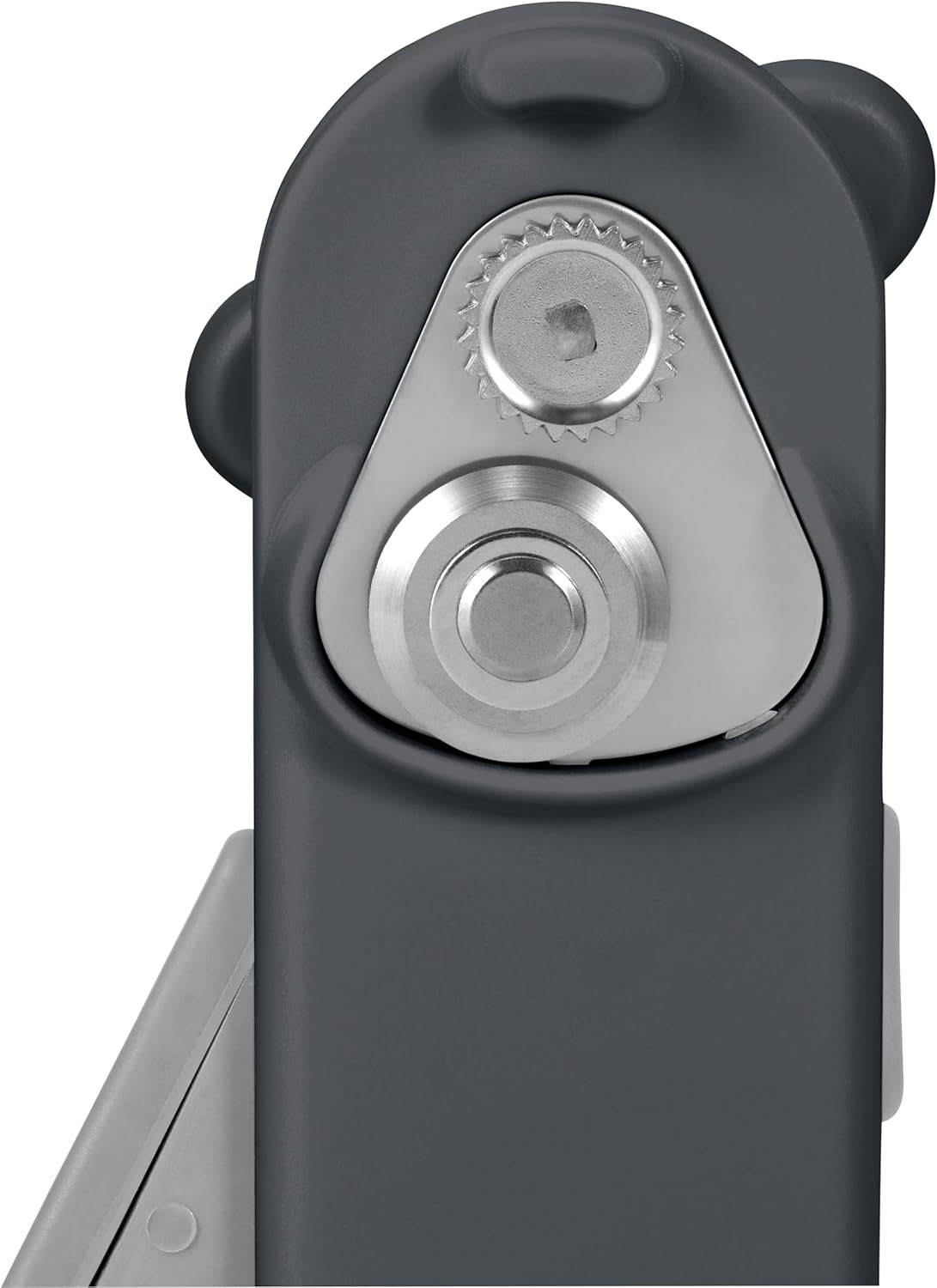 MagiCan Auto Tin Opener, Grey, Plastic/Stainless Steel, One Hand Operated Manual Can Opener with Clamp