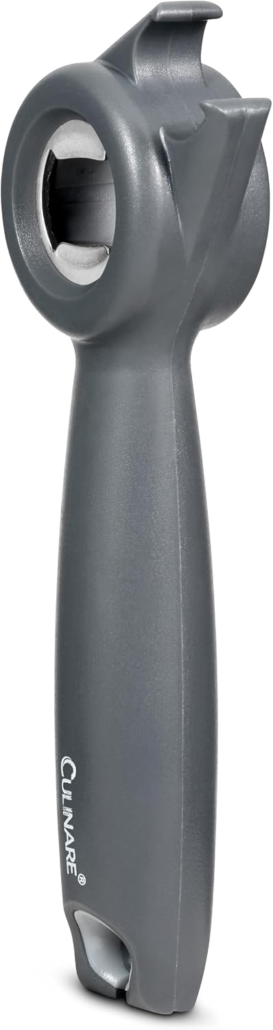 MagiCan Auto Tin Opener, Grey, Plastic/Stainless Steel, One Hand Operated Manual Can Opener with Clamp