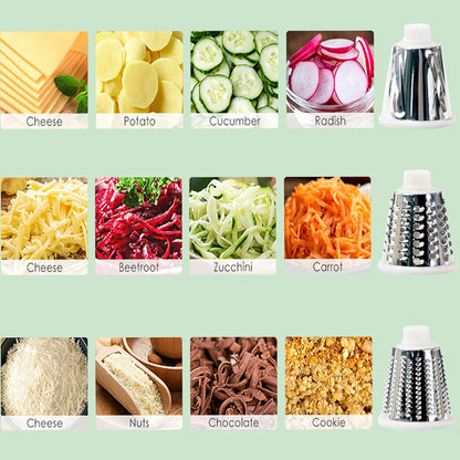 Cheese Grater with Handle, Multifunctional Manual Rotary Cheese Grater - Cheese Shredder Easily Chop Carrots, Potatoes, Vegetables and Fruits and Easy to Clean (Red)
