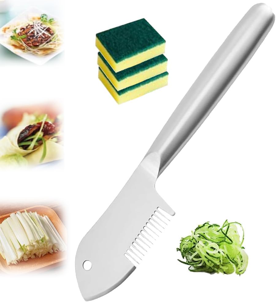Stainless Steel Multi-purpose Julienne Peeler, Multi-functional Vegetable Peeler for Kitchen, Vegetable Julienne Slicer, Precision Julienne Blade, Quick & Easy Kitchen Shredder Tool (2PCS)