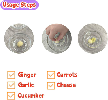 2PCS Glass Ginger Grater Dishwasher Safe 3.74Inch