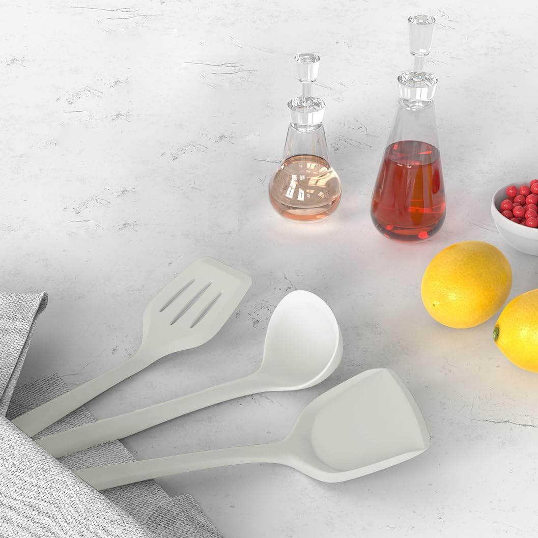 AOTHOD Silicone Cooking Utensils Set - 446°F Heat Resistant Kitchen Utensils,Turner Tongs,Spatula,Spoon,Brush,Whisk,Kitchen Utensil Gadgets Tools Set for Nonstick Cookware,Dishwasher Safe (BPA Free)