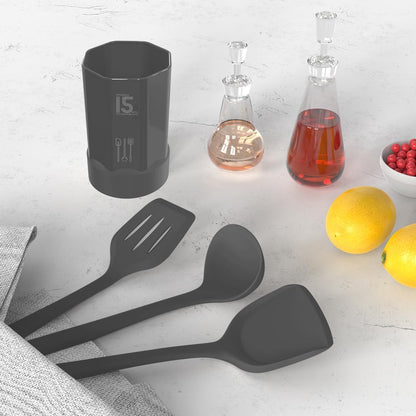 AOTHOD Silicone Cooking Utensils Set - 446°F Heat Resistant Kitchen Utensils,Turner Tongs,Spatula,Spoon,Brush,Whisk,Kitchen Utensil Gadgets Tools Set for Nonstick Cookware,Dishwasher Safe (BPA Free)