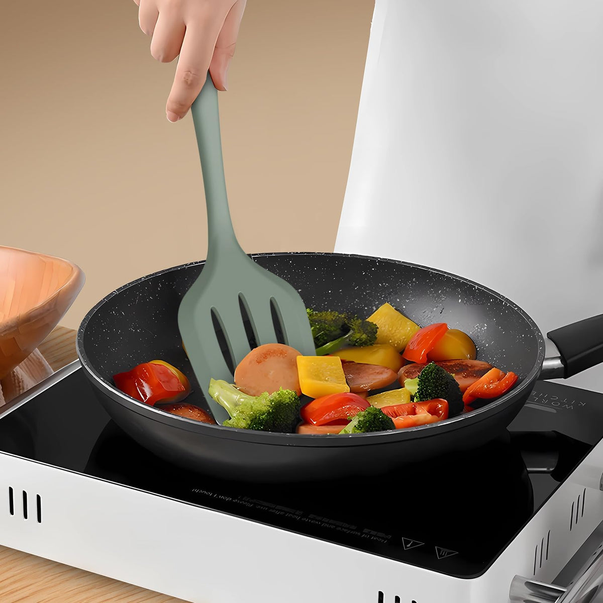 AOTHOD Silicone Cooking Utensils Set - 446°F Heat Resistant Kitchen Utensils,Turner Tongs,Spatula,Spoon,Brush,Whisk,Kitchen Utensil Gadgets Tools Set for Nonstick Cookware,Dishwasher Safe (BPA Free)