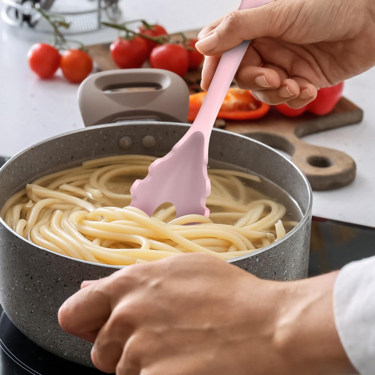 AOTHOD Silicone Cooking Utensils Set - 446°F Heat Resistant Kitchen Utensils,Turner Tongs,Spatula,Spoon,Brush,Whisk,Kitchen Utensil Gadgets Tools Set for Nonstick Cookware,Dishwasher Safe (BPA Free)