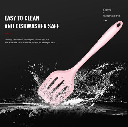 AOTHOD Silicone Cooking Utensils Set - 446°F Heat Resistant Kitchen Utensils,Turner Tongs,Spatula,Spoon,Brush,Whisk,Kitchen Utensil Gadgets Tools Set for Nonstick Cookware,Dishwasher Safe (BPA Free)