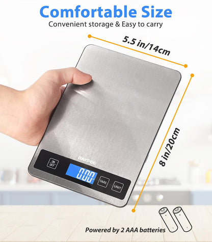 Food Scale, 33lb/15kg Kitchen Scale, 1g Precision, Black