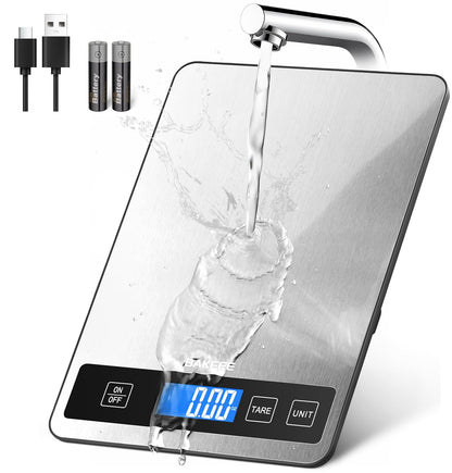 Food Scale, 33lb/15kg Kitchen Scale, 1g Precision, Black