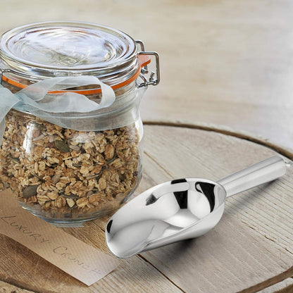 Mini Scoop, 3 Ounce Stainless Steel Kitchen Utility Scoops, 4 Pack