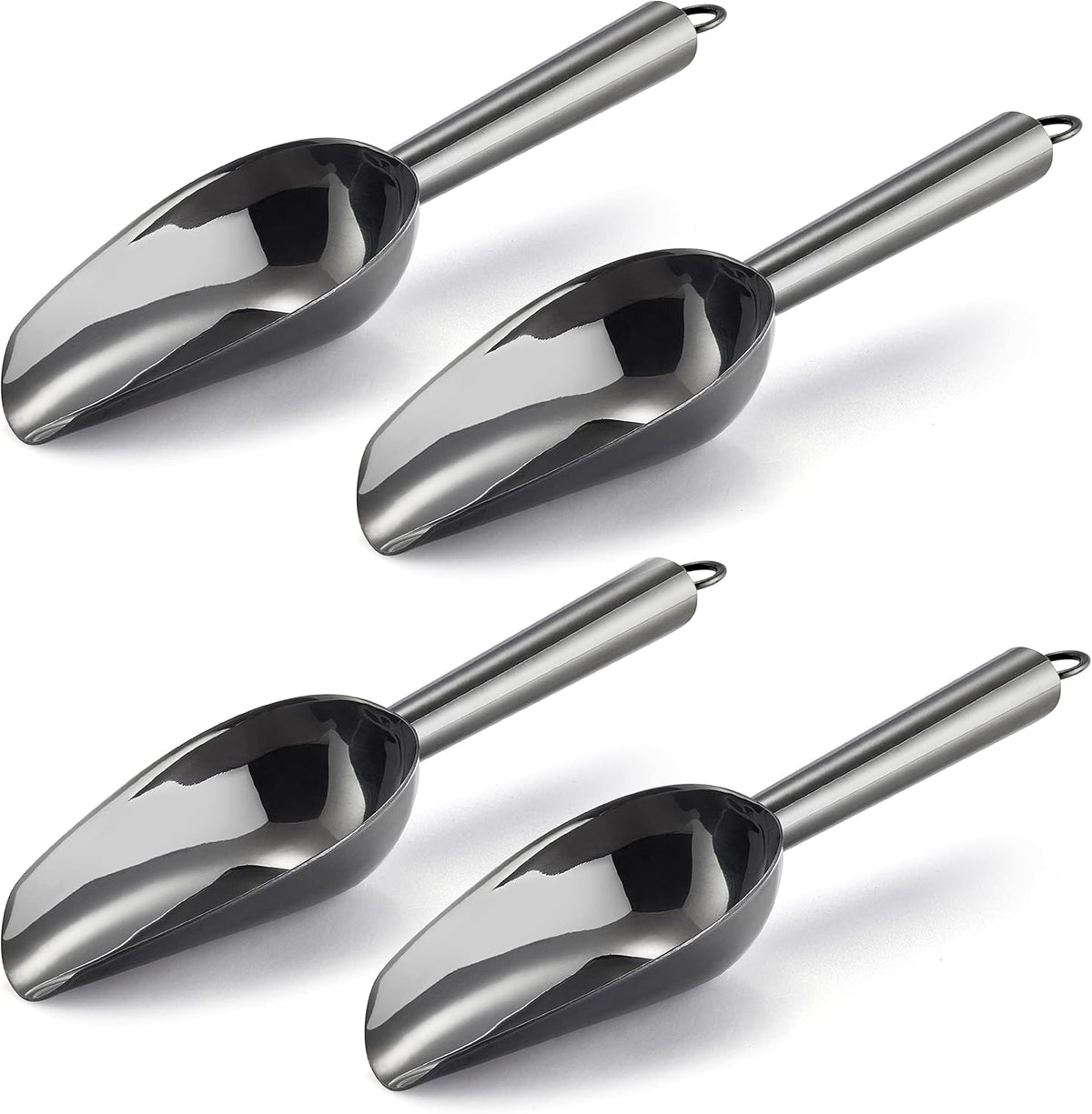 Mini Scoop, 3 Ounce Stainless Steel Kitchen Utility Scoops, 4 Pack