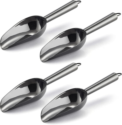 Mini Scoop, 3 Ounce Stainless Steel Kitchen Utility Scoops, 4 Pack