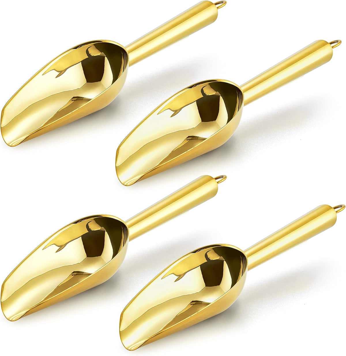 Mini Scoop, 3 Ounce Stainless Steel Kitchen Utility Scoops, 4 Pack