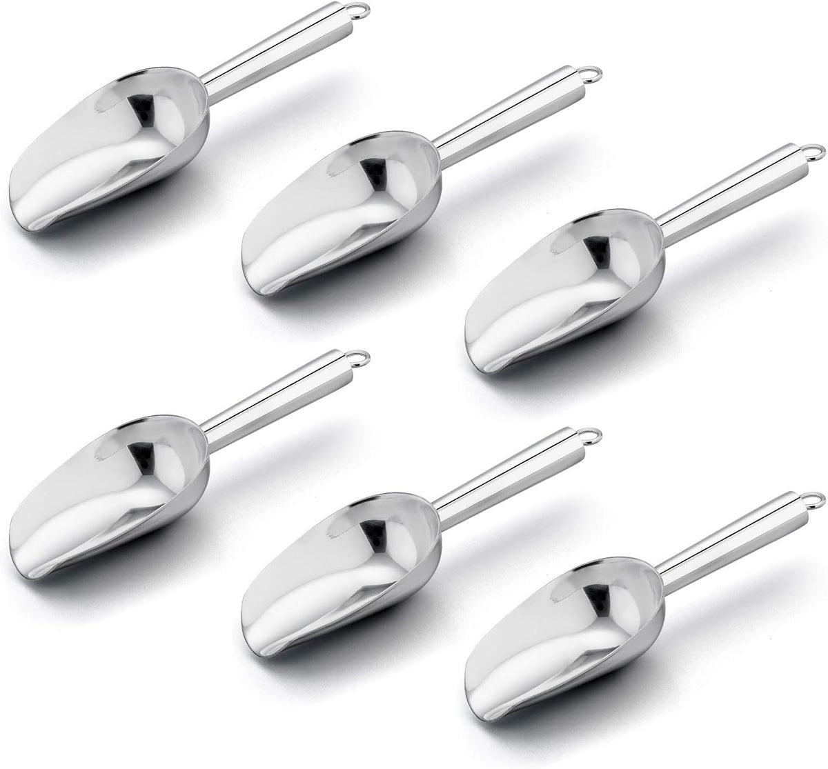 Mini Scoop, 3 Ounce Stainless Steel Kitchen Utility Scoops, 4 Pack