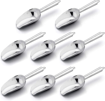 Mini Scoop, 3 Ounce Stainless Steel Kitchen Utility Scoops, 4 Pack