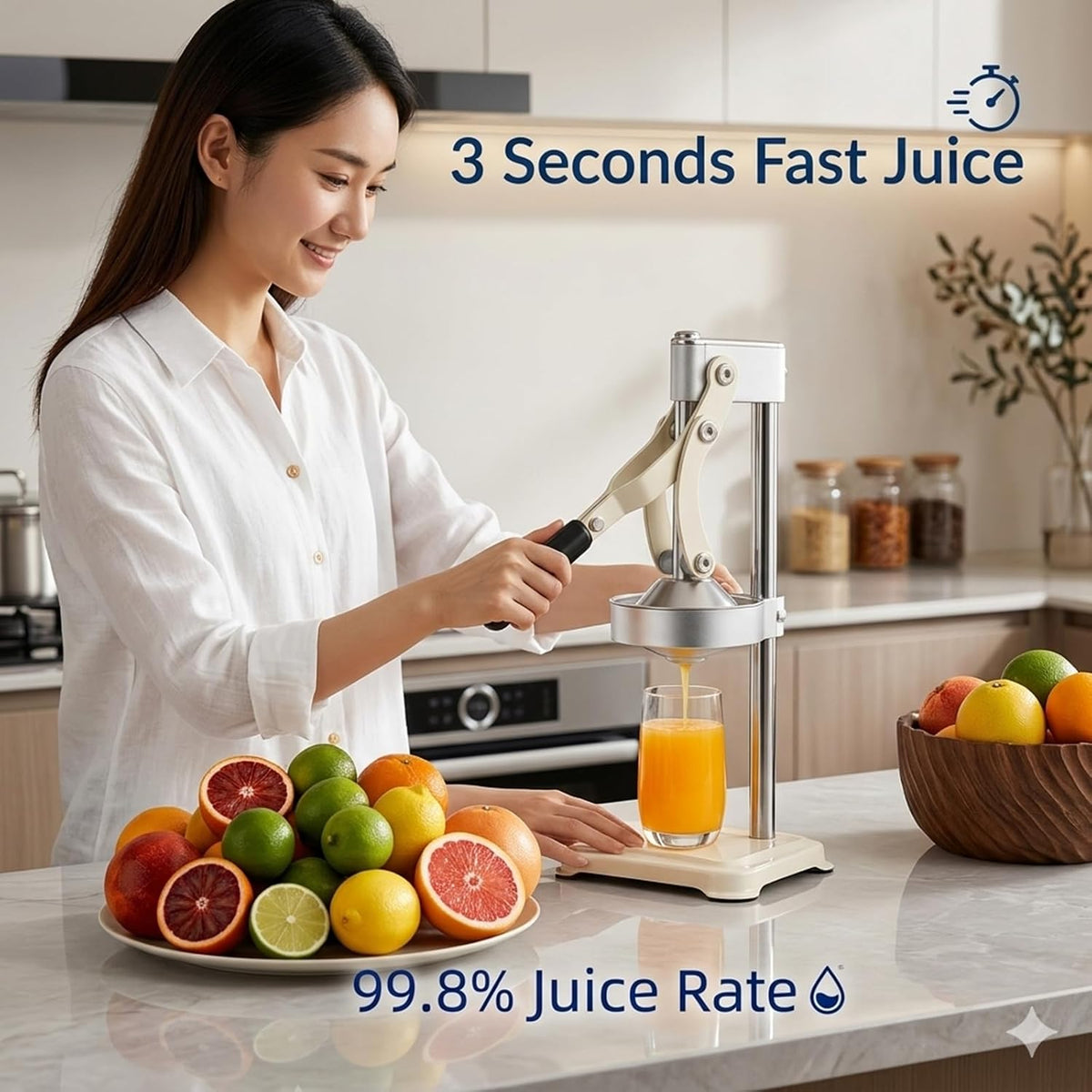 Lemon Squeezer Hand Press Juicer, Heavy Duty Manual Citrus Juicer