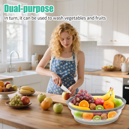 3 Pack Collapsible Microwave Food Covers, Splatter Guard,Vented Microwave Lid for Food, BPA free TPR, Dishwasher safe,Gray，Large, Medium, Small
