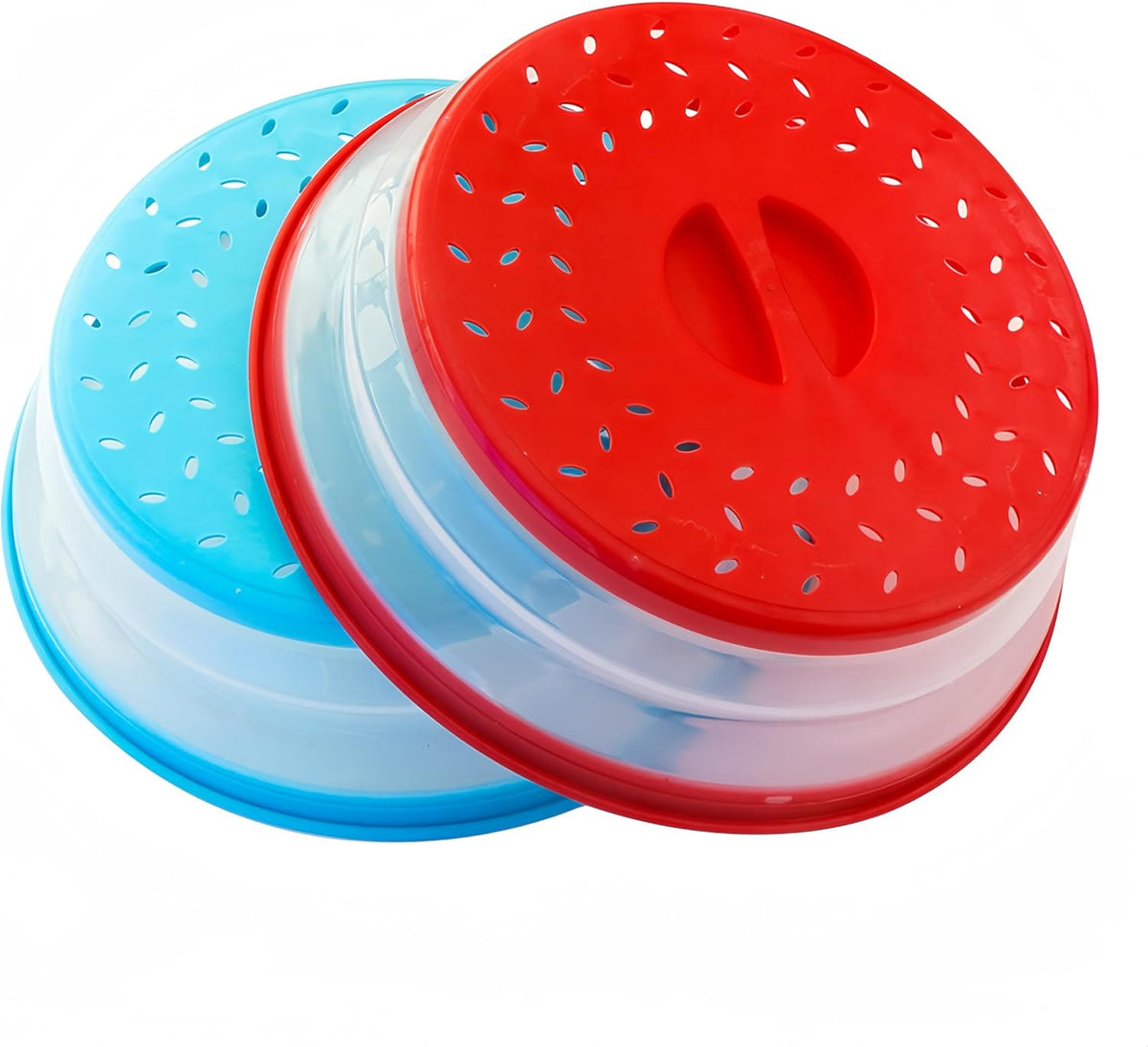 3 Pack Collapsible Microwave Food Covers, Splatter Guard,Vented Microwave Lid for Food, BPA free TPR, Dishwasher safe,Gray，Large, Medium, Small