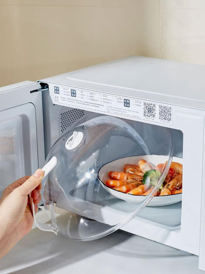 3 Pack Collapsible Microwave Food Covers, Splatter Guard,Vented Microwave Lid for Food, BPA free TPR, Dishwasher safe,Gray，Large, Medium, Small