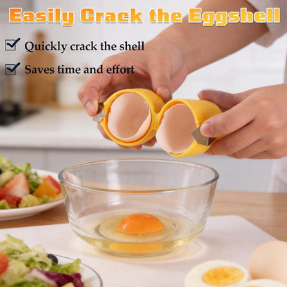 3-in-1 Egg Slicer Cutter, Stainless Steel Egg Dicer with 3 Modes | Multi-Function Egg Slicer with 2 Shell Openers, Ideal for Slicing Eggs, Strawberries, Grapes,Mushrooms and Kitchen Prep