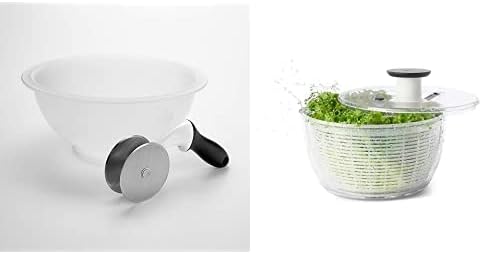 Good Grips Salad Chopper & Bowl, 12.5 x 5.5 x 12.5 inches, White & Good Grips Salad Spinner, Large